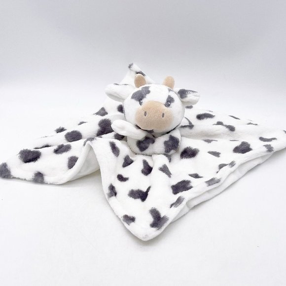 CARTER’s Cow Security Blanket Plush Lovey Gray Spots White Plush 13x13 2023 - Picture 1 of 7